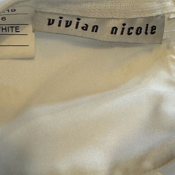 Vivian Nicole Size 6 White Tulle Bling Flower Girl First Communion Dress - Picture 8 of 10